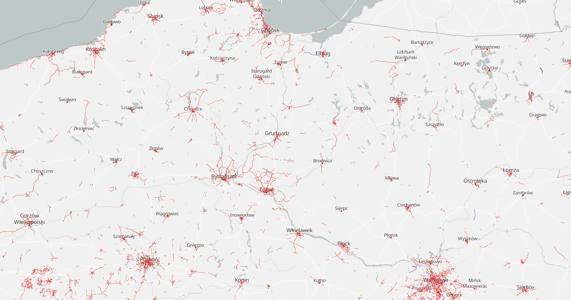 Mapa infrastruktury rowerowej (Ścieżki Rowerowe) | Velomapa